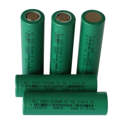 Rekupereerbare 3,6 Volt 2500mah 18650 Dichtheid van de Batterij de Navulbare Hoge Energie