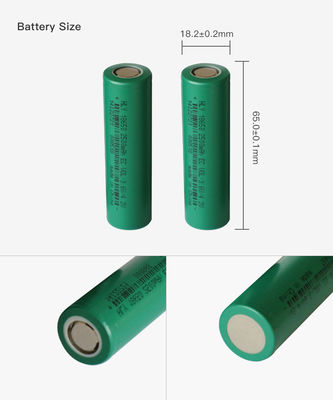 3.6V 2500mah zonne ladend 18650 cellen Hoge Capaciteitsamerikaanse club van automobilisten Navulbare Batterijen