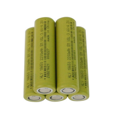 Lichtgewicht Navulbaar Lithium Ionen2200mah 18650 Batterijcel UN38.3 HLY