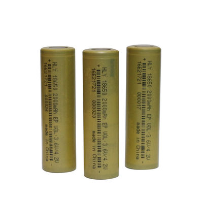 Hoge Energiedichtheid 18650 Lithium Ion Battery 3.6V 2000mAh voor Tuinhulpmiddelen